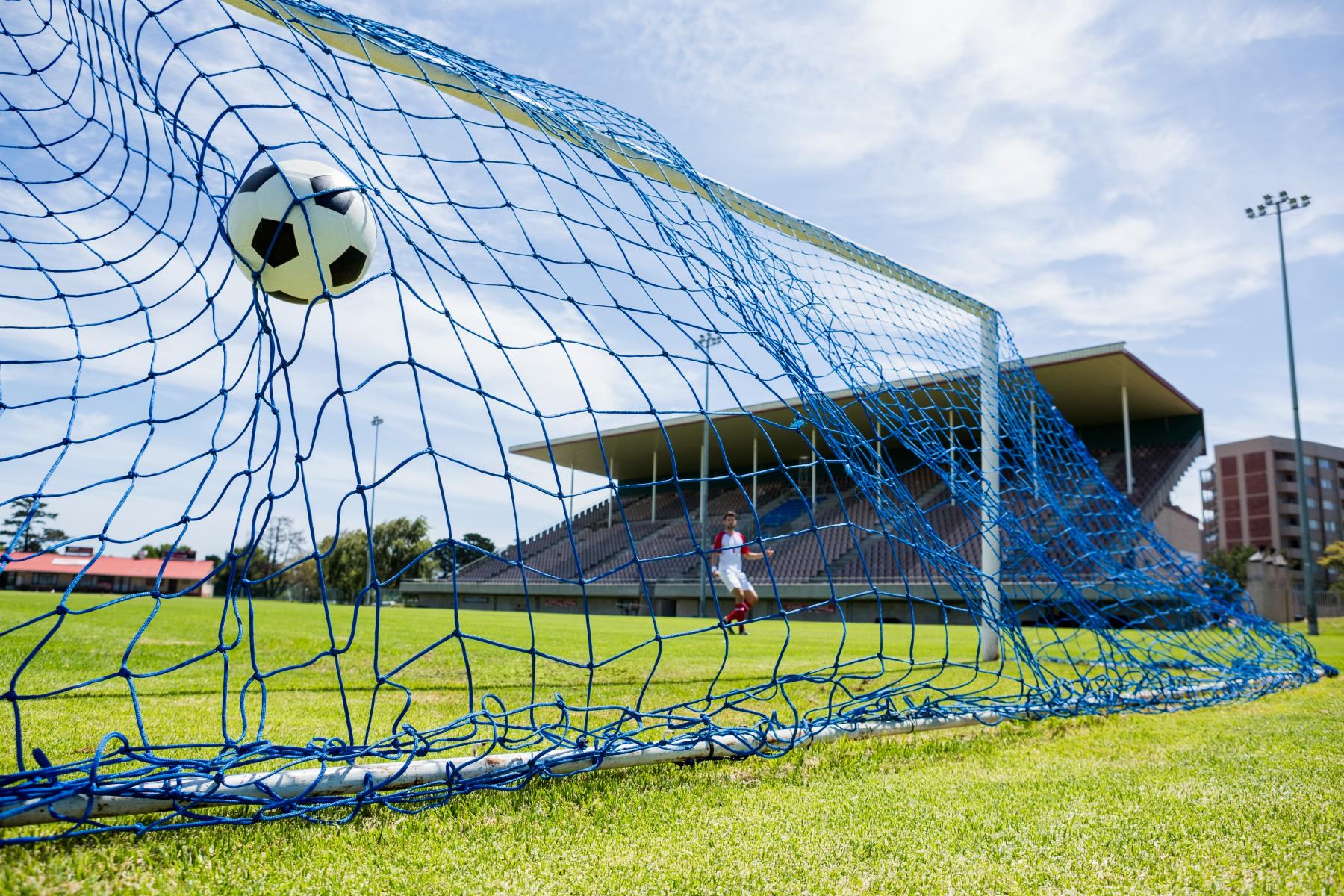 Goal hits back of the net